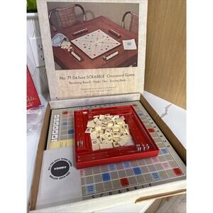 Vintage 1966 Scrabble Deluxe Edition No 71 Selchow & Righter Complete in box